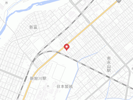 ラウンドワン スタジアム旭川店の地図