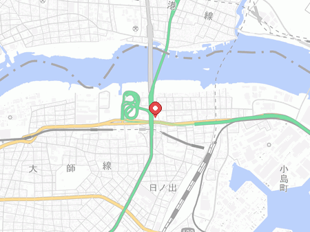 ラウンドワンスタジアム 川崎大師店の地図