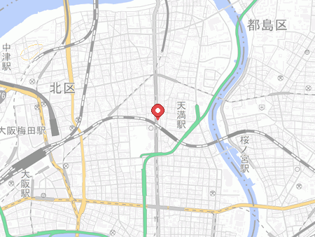ピンポンバー天五バス停前の地図