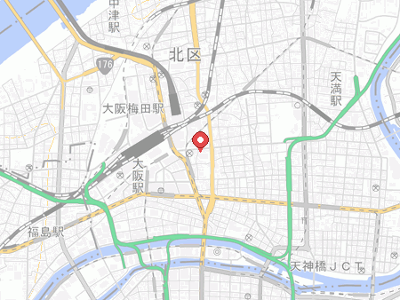 バグース 梅田店の地図