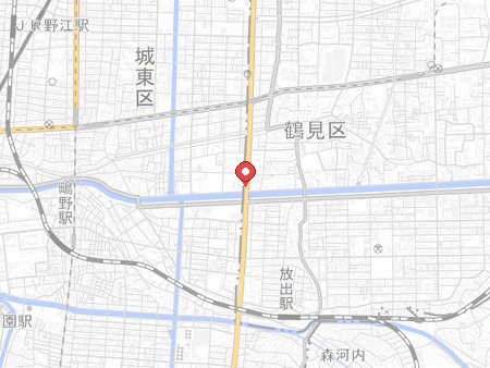 ラウンドワンスタジアム 城東放出店の地図