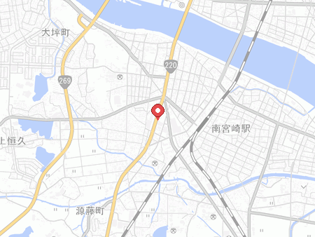 ラウンドワンスタジアム 宮崎店の地図