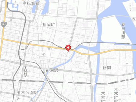 ラウンドワンスタジアム 高松店の地図