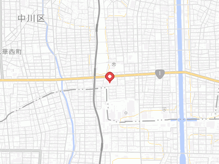 ラウンドワンスタジアム 中川1号線店の地図