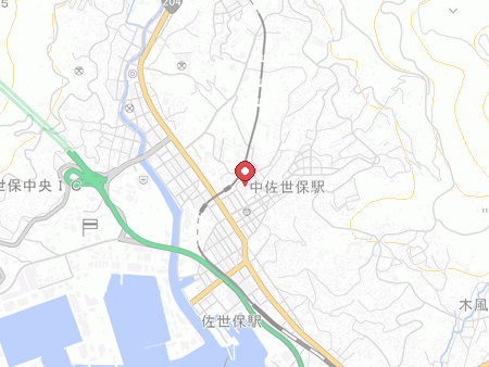 佐世保市体育文化館の地図