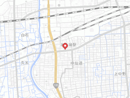 岡山ヤングボウルの地図