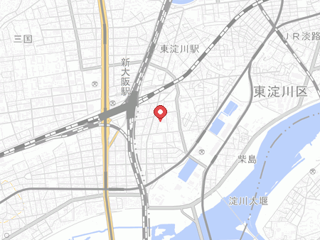 大阪市立東淀川体育館の地図