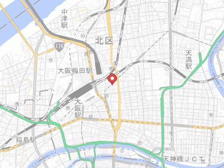 ラウンドワン 梅田店の地図