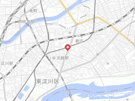 ラウンドワン 東淀川店の地図