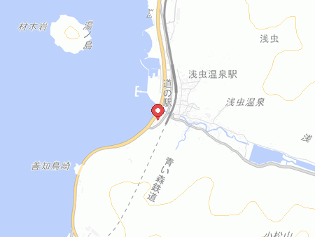 浅虫温泉辰巳館の地図