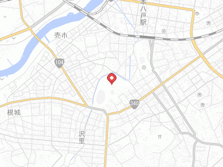 八戸市体育館 卓球場の地図