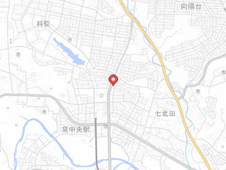 自遊空間 仙台泉中央店の地図