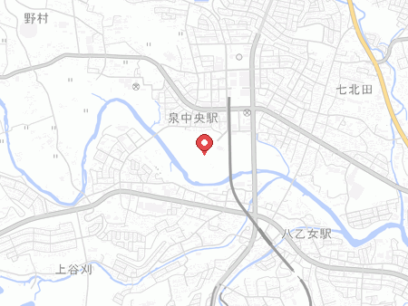 七北田公園体育館の地図