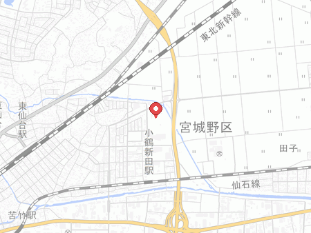 宮城野体育館（元気フィールド仙台）の地図