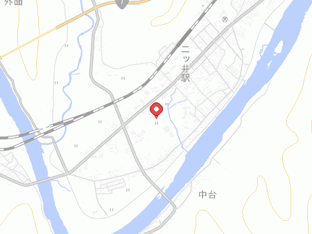 二ツ井町総合体育館の地図