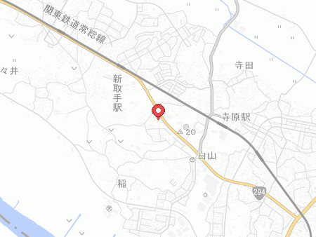 フジ取手ボウルの地図