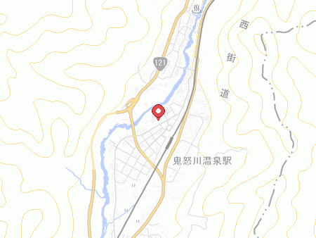 きぬ川ホテル三日月の地図