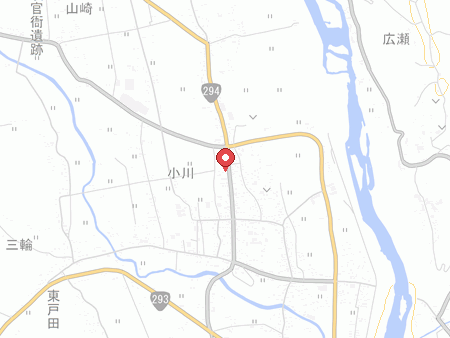 那珂川町小川体育館の地図