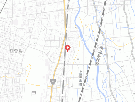 自遊空間 宇都宮上横田店の地図