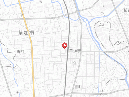 自遊空間 草加駅前店の地図