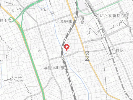 与野体育館の地図