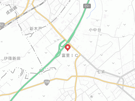 自遊空間 富里インター店の地図