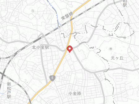 北小金ボウルの地図