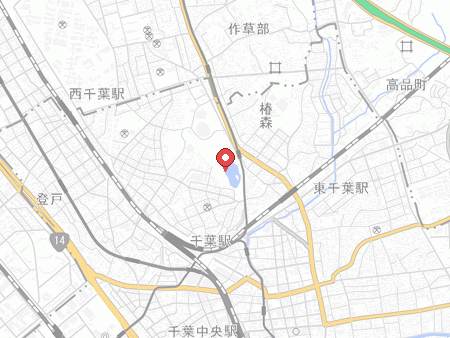 千葉公園スポーツ施設の地図
