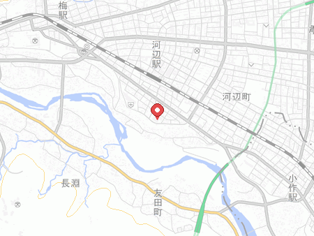 青梅市総合体育館の地図