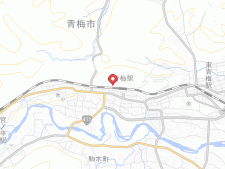 青梅市民センター天ヶ瀬体育館の地図