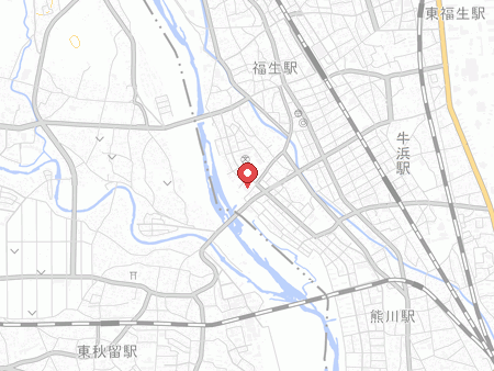 福生市中央体育館の地図