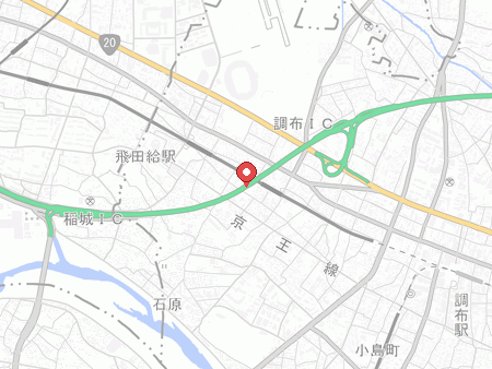 西調布体育館の地図