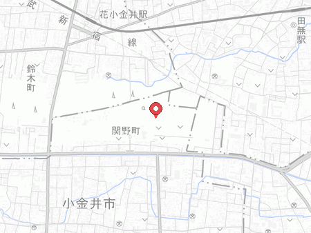 小金井市総合体育館の地図