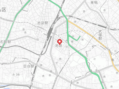南池袋公園の地図