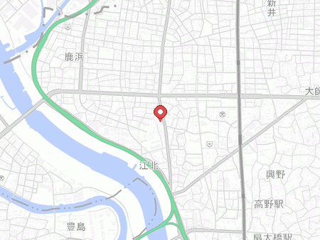江北地域体育館の地図