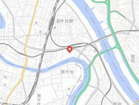ミズノフットサルプラザ千住の地図