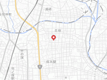 花畑地域体育館の地図