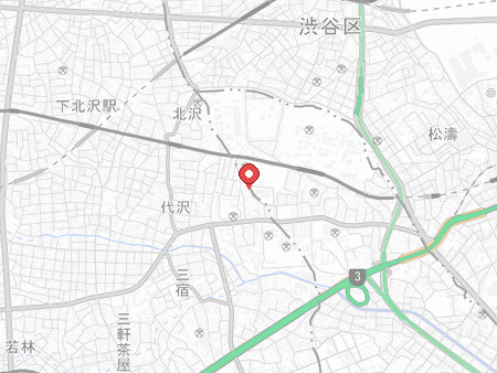 目黒区駒場体育館の地図