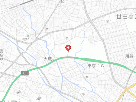 大蔵第二運動場の地図