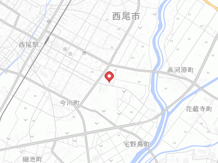 西尾市中央体育館の地図