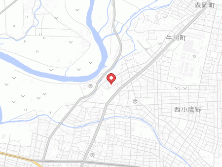 牛川地区体育館の地図