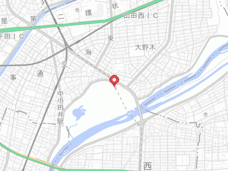 庄内緑地の地図