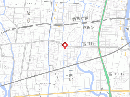 富田地区会館の地図