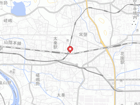 嵯峨野卓球場の地図