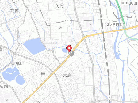 伊丹市立緑ヶ丘体育館の地図