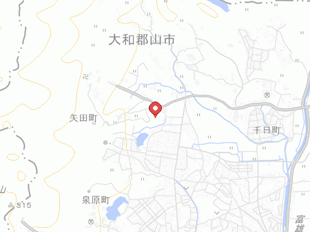 大和郡山市総合公園多目的体育館（金魚スクエア）の地図