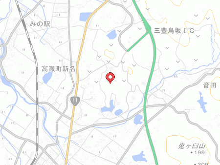 三豊市総合体育館の地図