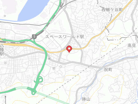 八幡東体育館の地図