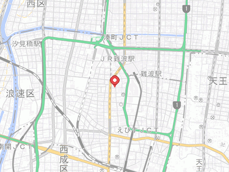 なんばエレファントTTC卓球場の地図