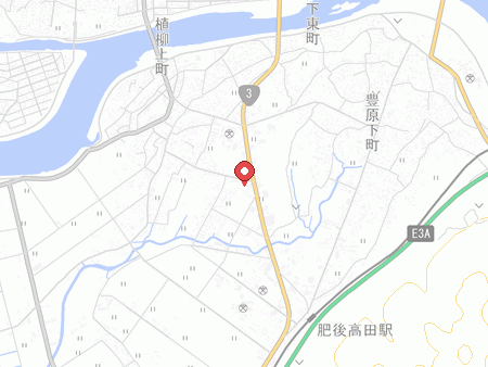 八代本野町卓球クラブの地図